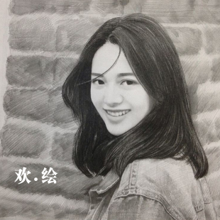 素描肖像画彩铅纯手绘画像定制画真人照片油画水彩画像订制头像画