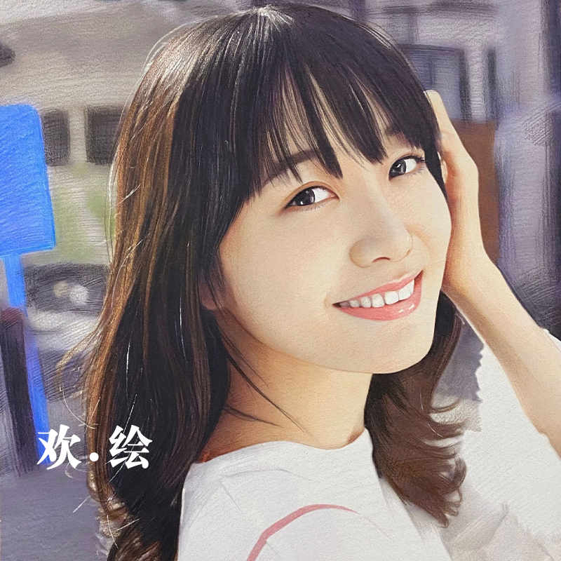 素描画像照片头像手绘情侣代画