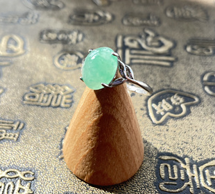 天然a货正品非洲翠戒指活口男女款礼物玉石戒指冰飘花3号