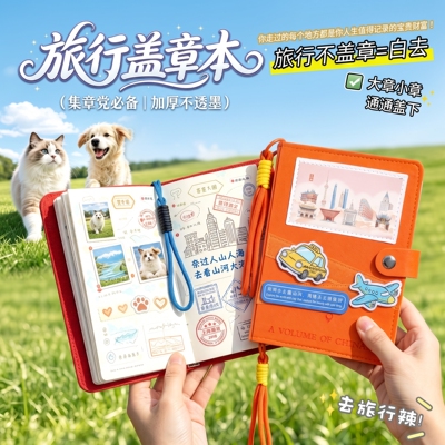 中国旅游打卡盖章本足迹纪念册