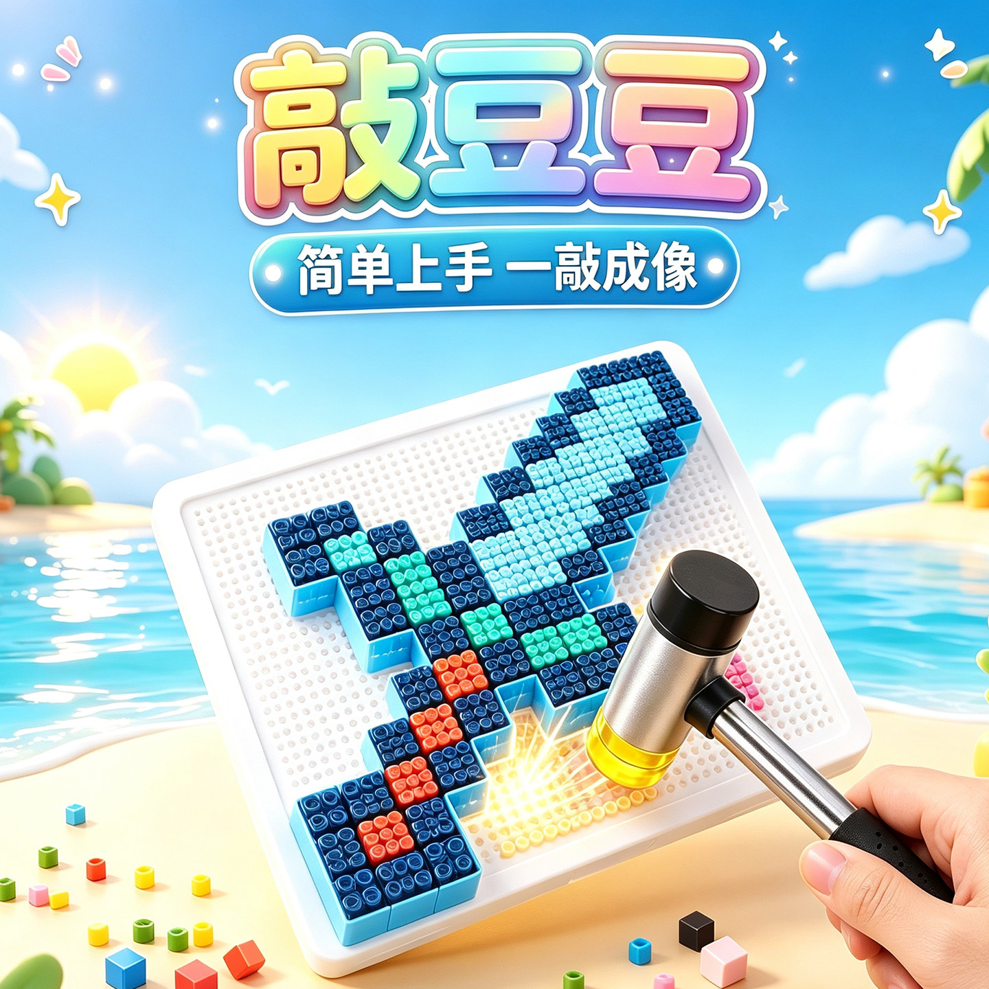 儿童益智玩具敲豆豆桌游