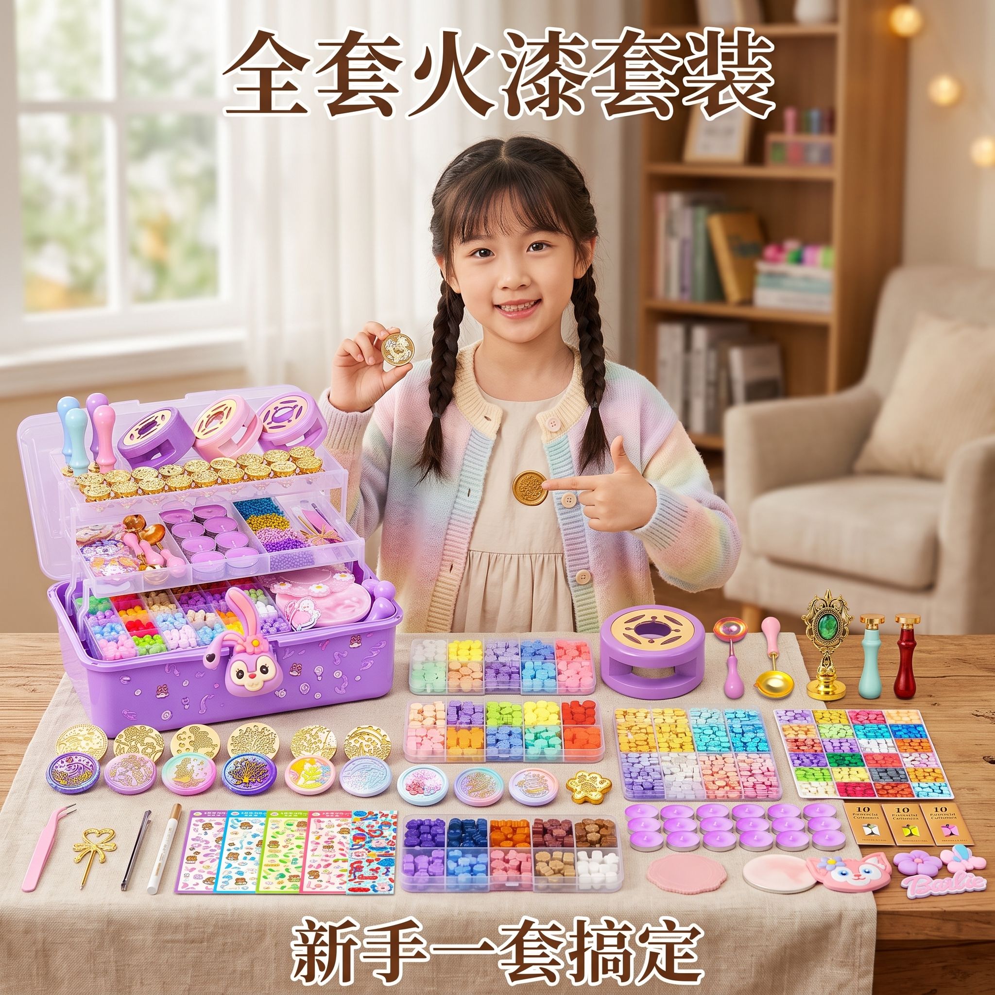 儿童生日礼物火漆印章套装全套