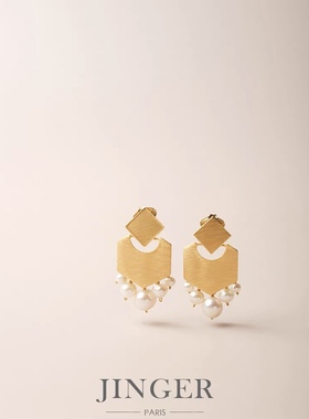 jinger法式灵动优雅天然淡水珍珠耳饰耳钉