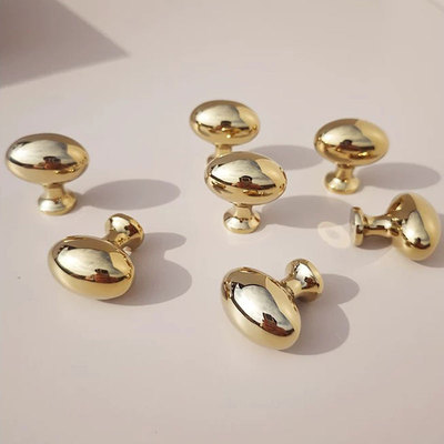 高端黄铜柜门拉手金色