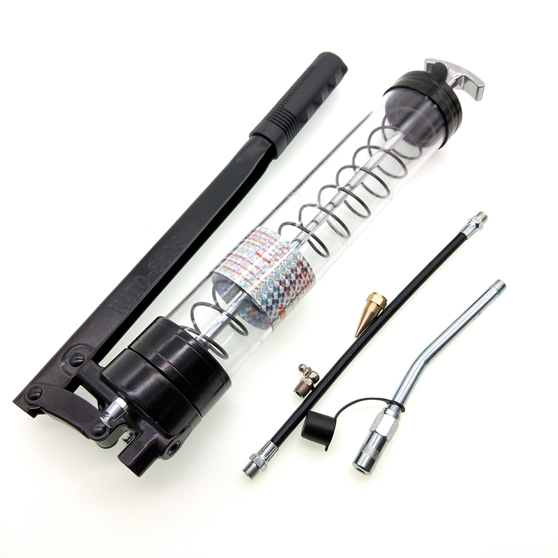 日本KATO进g手动透明黄油枪口600c挖机润滑牛油高压省力加油枪防