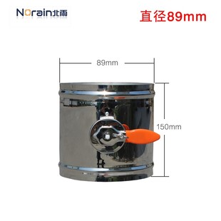 不锈钢手动风阀 新风系统调节阀门硅胶密封耐腐蚀圆形蝶阀 51-400