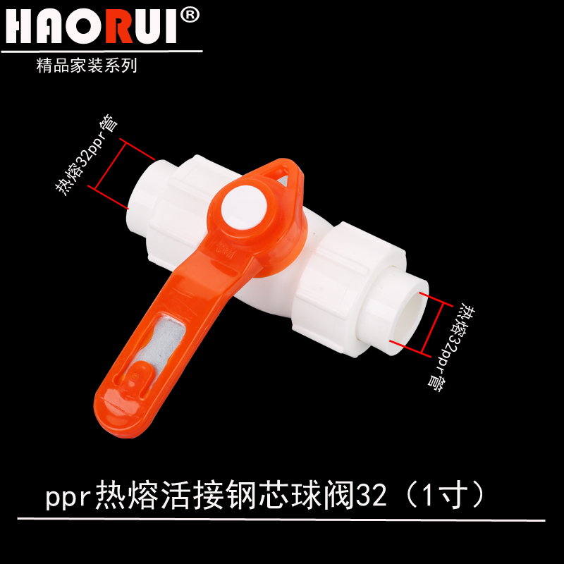 PPR全塑双活接球阀4分6分20双头活接球H阀阀门ppr水管接头配件热