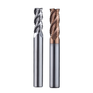 55度粗皮铣刀钨钢合金4刃钢用涂层开粗铣刀3刃铝用波刃加长立铣刀