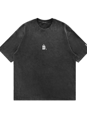 D.Desirable D1限定夜光印花炒色T恤短袖王鹤棣潮牌周边