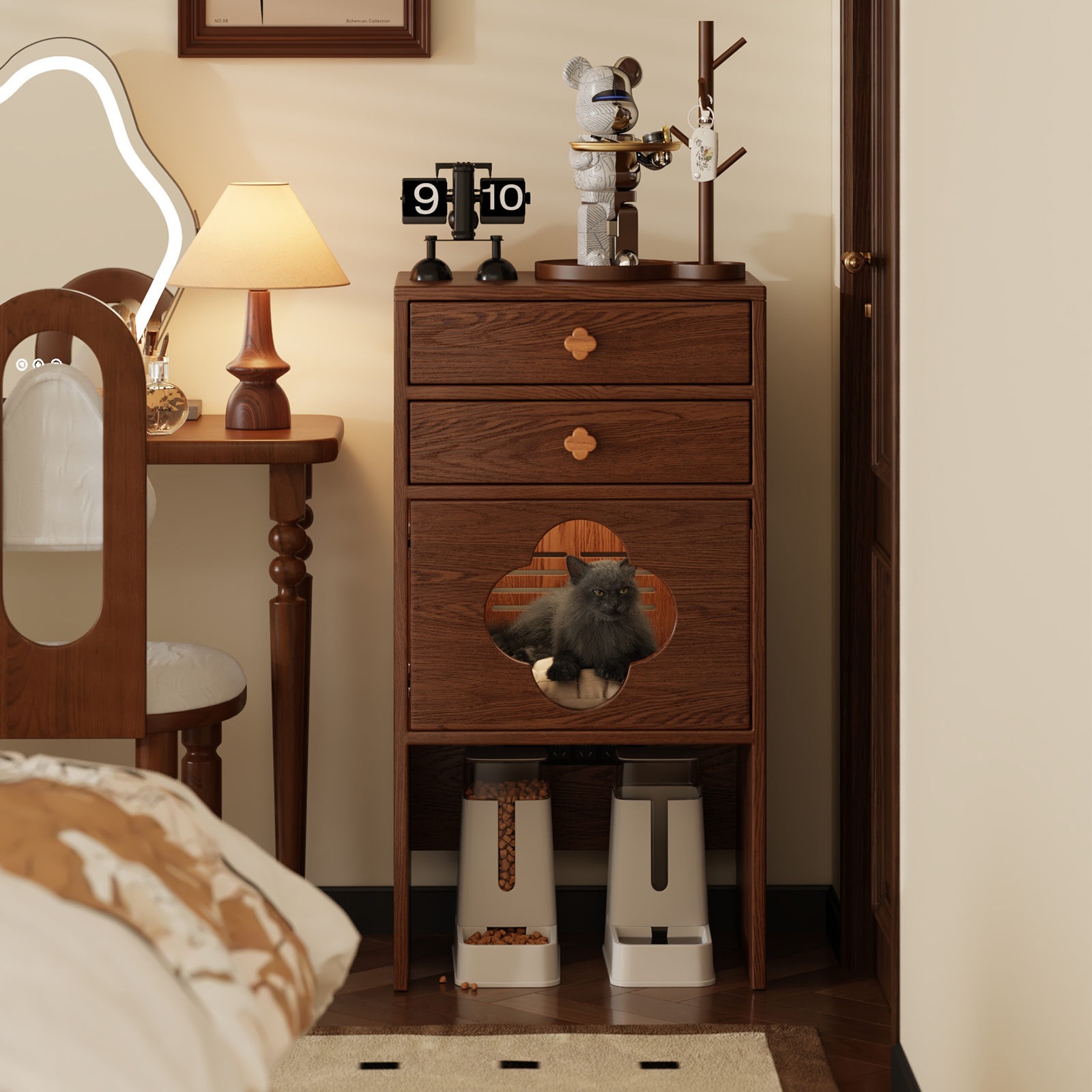 菏森派猫窝柜一体收纳柜