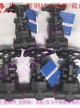 美标截止阀J61H-800/1500LB锻钢A105承插焊丝口截止阀DN15-50闸阀