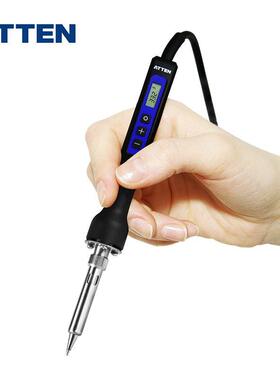 安泰信ATTEN数显单支65W可调恒温便携直插自动休眠关机电烙铁