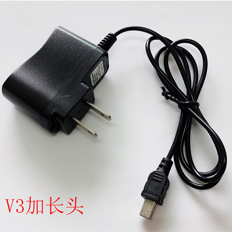 。安卓V8/V3唱戏机适配器500MA老人手机充电器红灯带线充电头