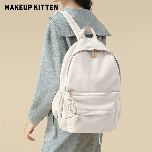 MK正品双肩包女帆布上学通勤高中