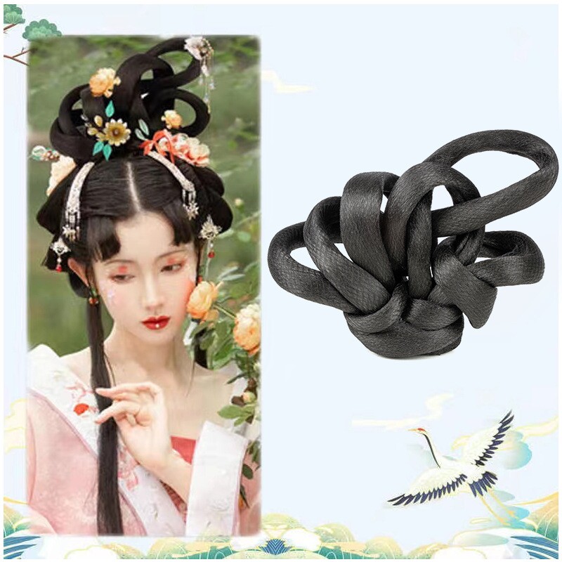 古装汉服假发古风花神节花仙子发包仙女发髻儿童女造型女童发饰