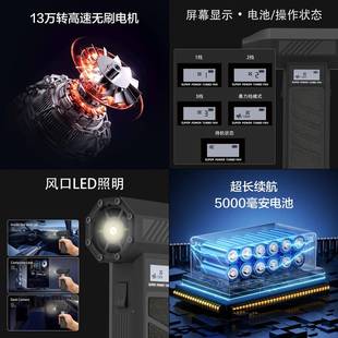 暴力风扇微型涡轮風境扇尘高速2增191压飓风吹风机吸尘 205跨新品