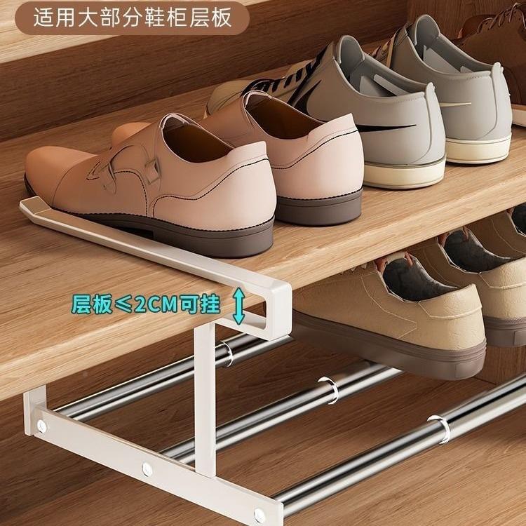 鞋可柜伸缩悬挂置物分层ROG鞋架可伸架缩鞋架分层下挂缩式鞋架