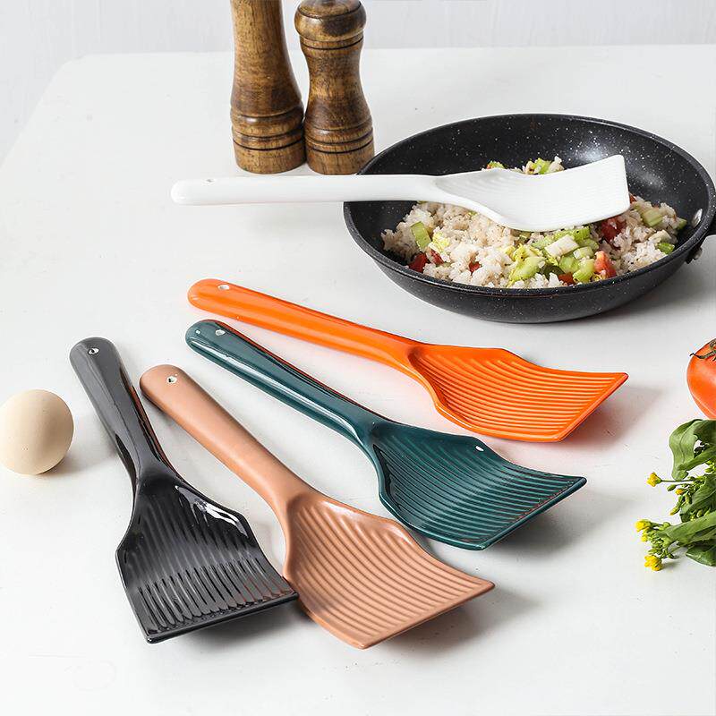 -粘不锅专用陶瓷勺色釉炒平底锅 耐高温防烫手米饭勺锅铲铲