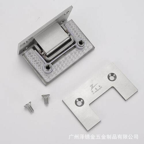 泽秀金玻璃铰门 直边90度 丝拉ZE SHOW 不锈钢室夹 办公室隔浴断