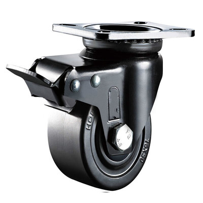 脚轮低重心调节脚重型刹车万向水平调节轮A220320-4062寸活动轮