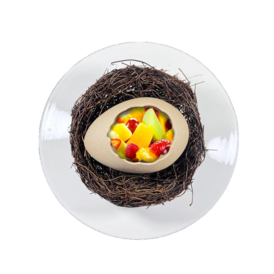 网红同款蛋壳造型意境餐具冰淇淋甜品碗鸵鸟蛋鸟巢餐具伯厨汇