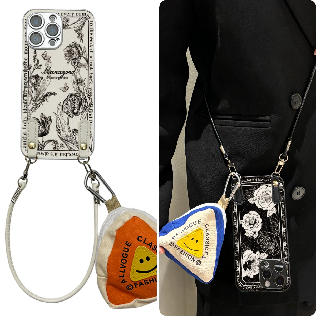 女款全包硅胶软壳时尚斜挎防摔