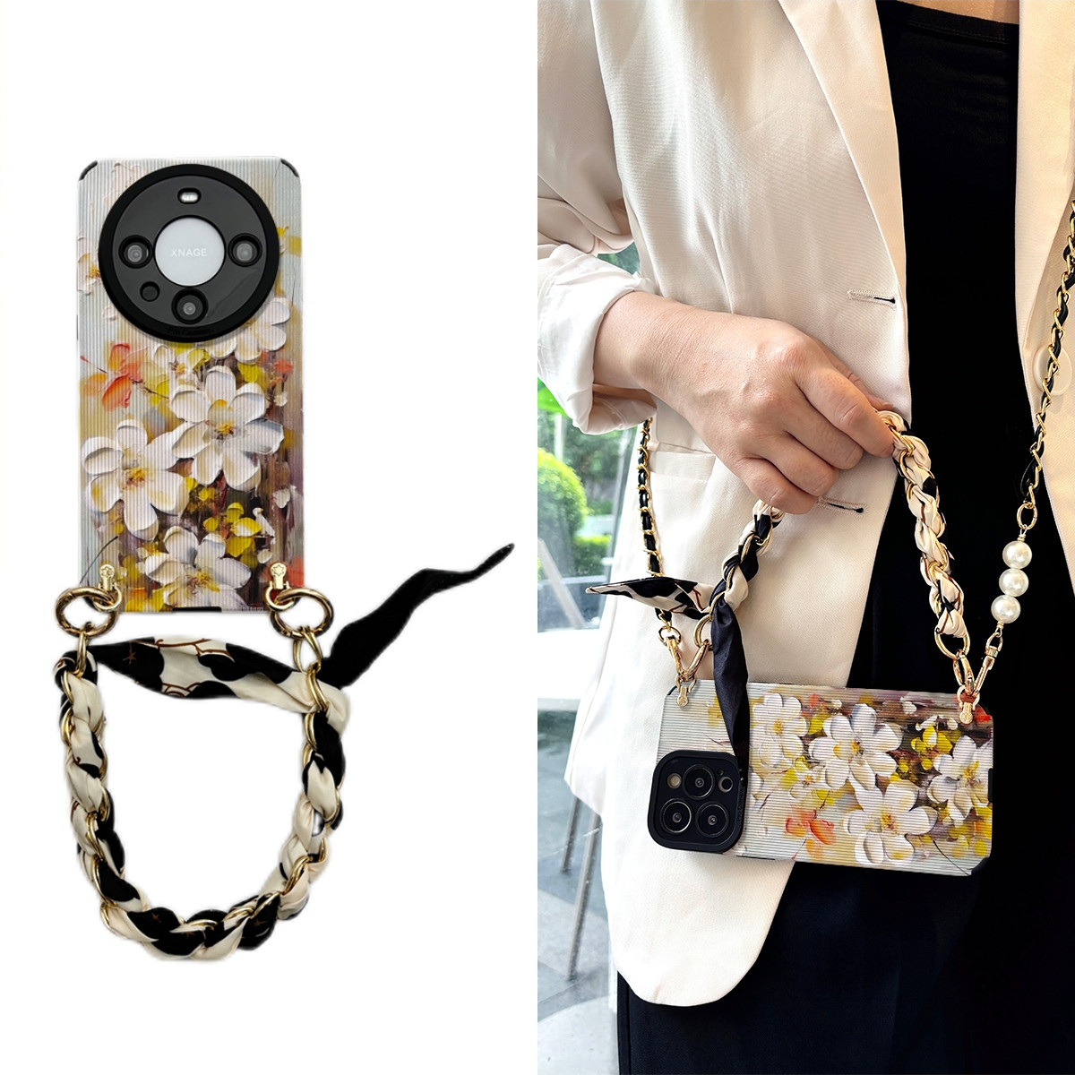 女款全包硅胶软壳时尚斜挎防摔