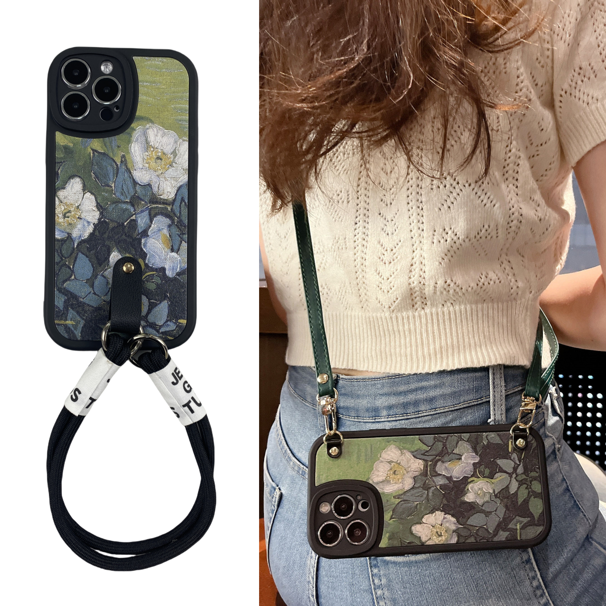 女款全包硅胶软壳时尚斜挎防摔