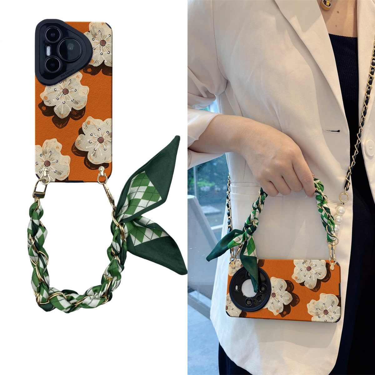 女款全包硅胶软壳时尚斜挎防摔