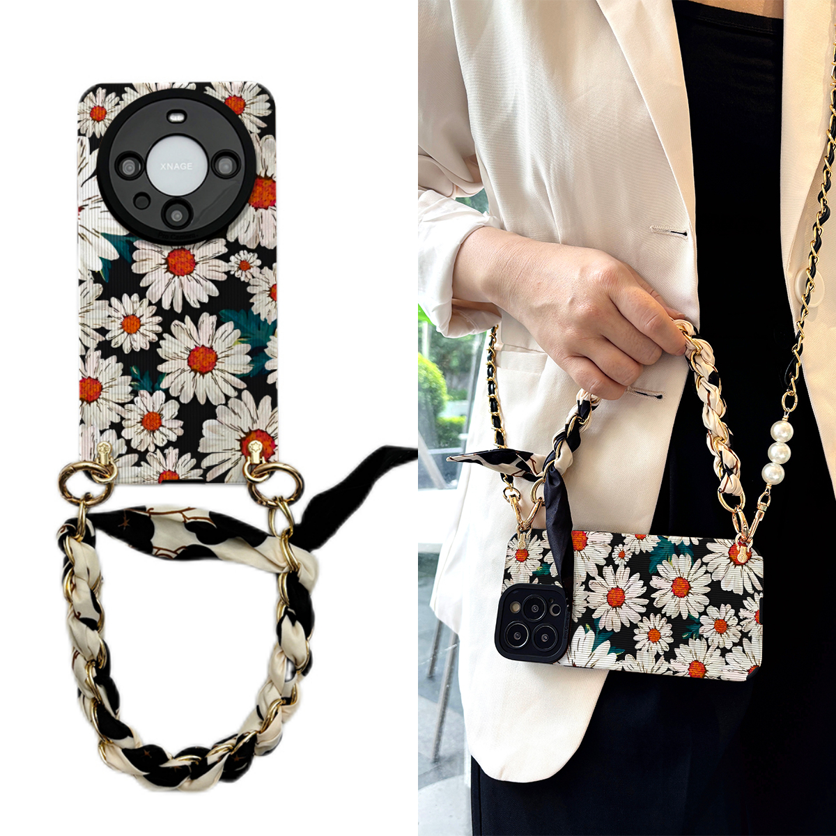 女款全包硅胶软壳时尚斜挎防摔