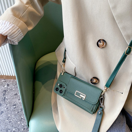 华为p70创意mate60pro零钱包斜挎手机壳适用nova11硅p胶s软e壳+防g摔9全8包7高6级5时4尚3卡2包1一0体新款女