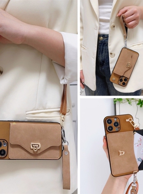 羊巴皮纽扣零钱包三星s23ultra斜挎+手机壳a适用note新s款plus女f硅e胶m高g级pro时9尚8小7众6超5薄4/3/2/1/0