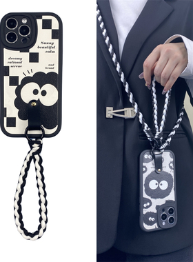 编织绳煤球畅享70pro斜挎手机壳plus适用z华为g麦芒30新20款11女9小8羊7皮6全4包5防g摔x时尚0手提se挂绳