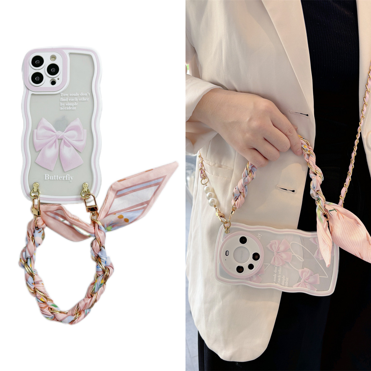 女款全包硅胶软壳时尚斜挎防摔