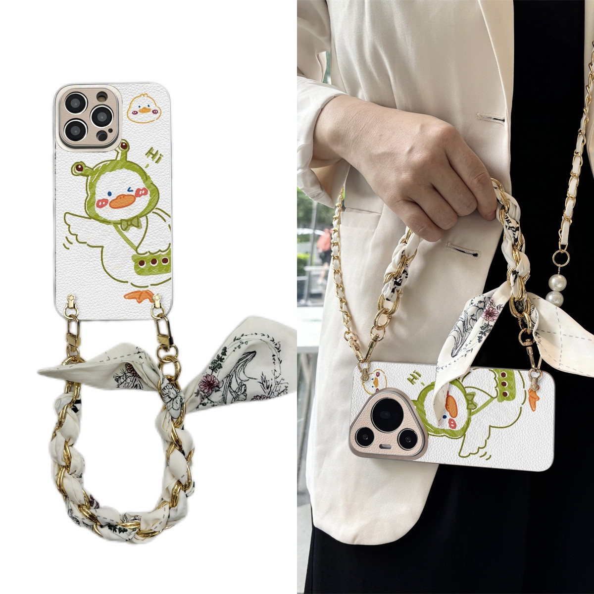 女款全包硅胶软壳时尚斜挎防摔