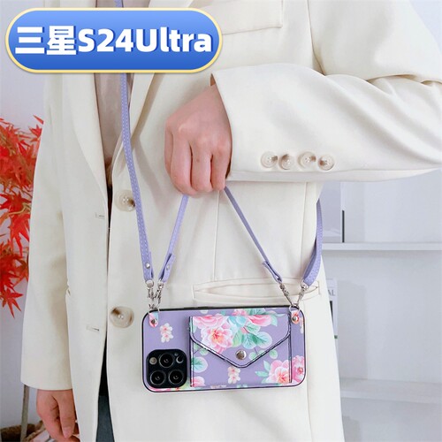 新款女小香风零钱包手机壳