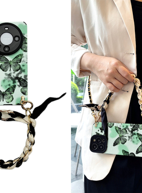 丝巾蝶恋花畅享70pro斜挎手机壳plus适用z华为g麦芒30新20款11女9小8羊7皮6全4包5防g摔x时尚0手提se挂绳