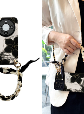 丝巾烟雾花畅享70pro斜挎手机壳plus适用z华为g麦芒30新20款11女9小8羊7皮6全4包5防g摔x时尚0手提se挂绳