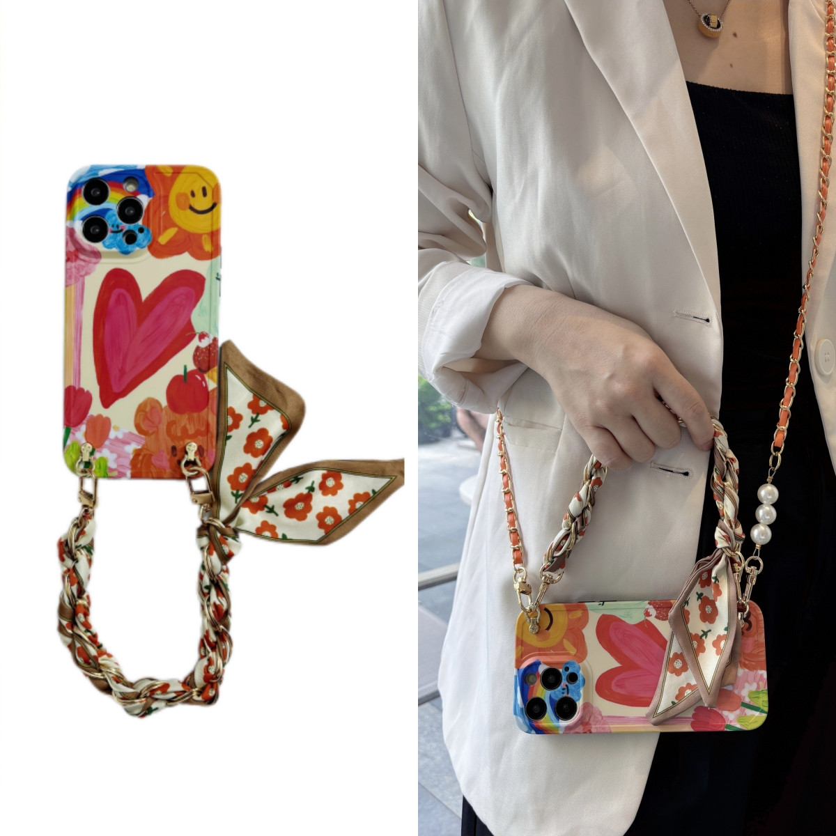 新款女款时尚全包斜挎手机壳防摔