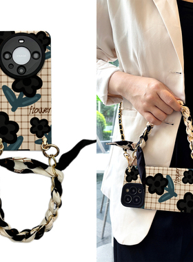 vivo斜挎x100手机壳涂鸦花卉pro丝巾z适y用s硅x90胶ultra软9壳plus全8包7防6摔5时4尚3小2众1女g高t级0活e力t