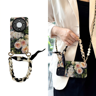 丝巾油画花荣耀200pro斜挎手机壳t适用100华为magic新9款 8女7硅6胶5防4摔3全2包0高1级x感play超s薄e青i春v