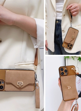 羊巴皮纽扣零钱包reno11pro+手腕斜挎a手机壳oppo适用k新9款8女7硅6胶5全4包3时2尚10小0众s奢e华g高r级x软壳