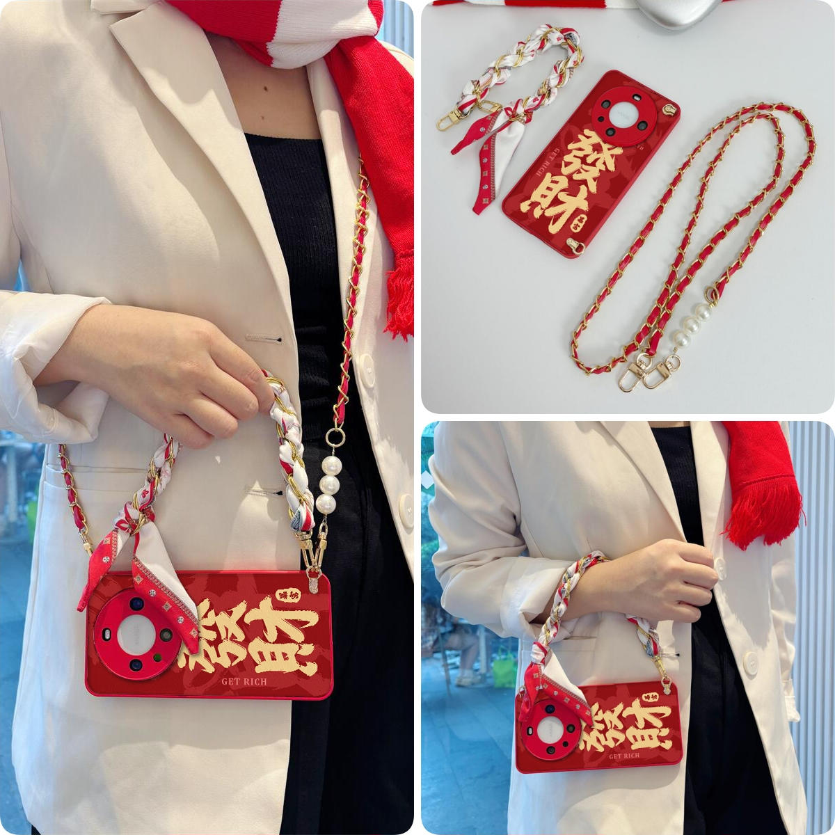 女款全包硅胶软壳时尚斜挎防摔