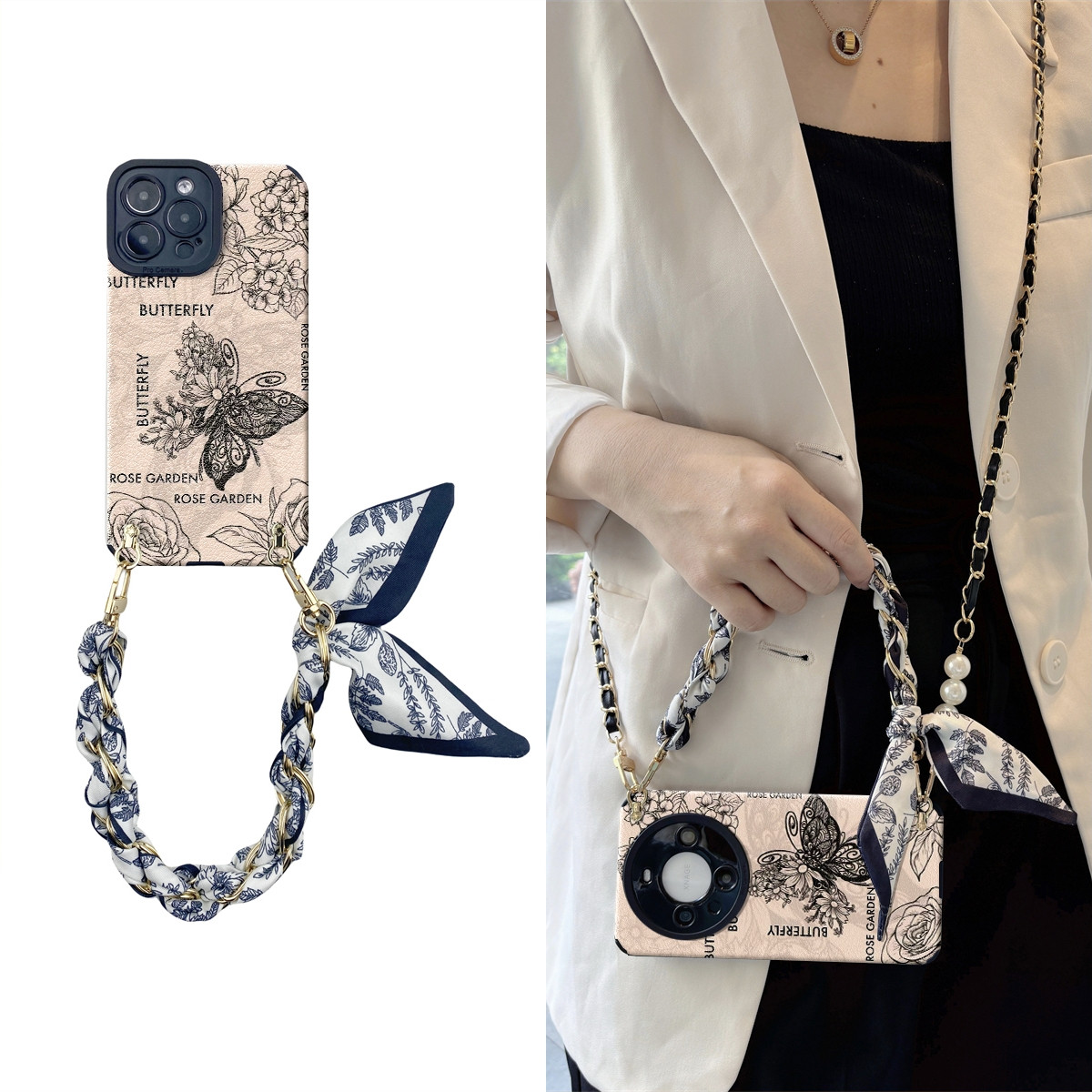 女款全包硅胶软壳时尚斜挎防摔