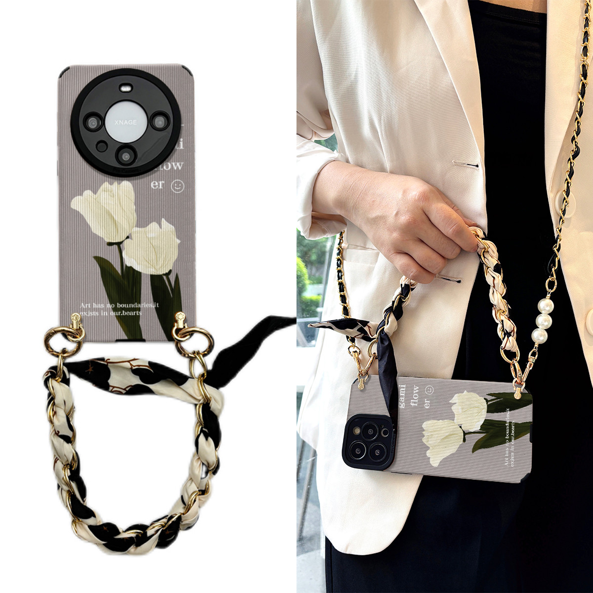 女款全包硅胶软壳时尚斜挎防摔