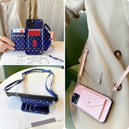 小米15满天星civi4pro零钱包手机壳适用红米note14斜ultra挎s皮x质t卡+包r至g尊c新k款9高8级7/6/5/4/3/2/1/0