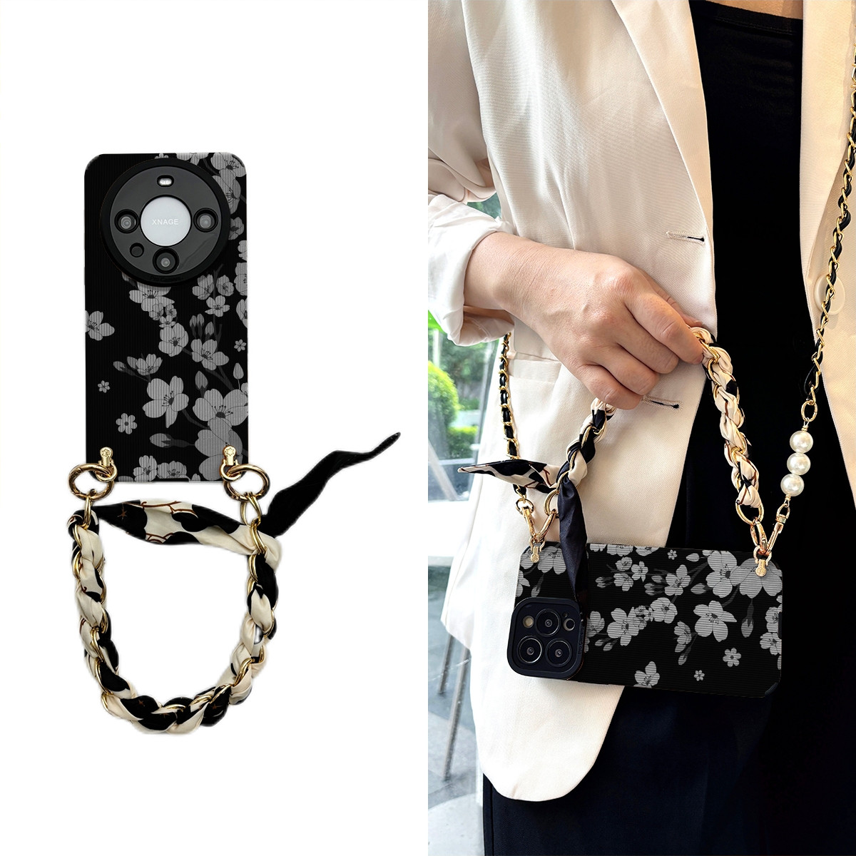 女款全包硅胶软壳时尚斜挎防摔