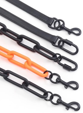 适用lv city keepall25黑武士改造亚克力橙色装饰链条包链子斜挎