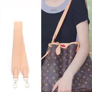 适用lvneverfull改造斜挎宽肩带graceful植鞣革腋下包带替换