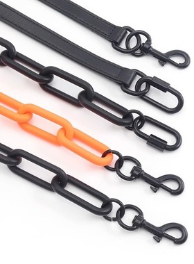 适用lV亚克力橙色链条包带肩带老花包链子斜挎可调节链条配件买